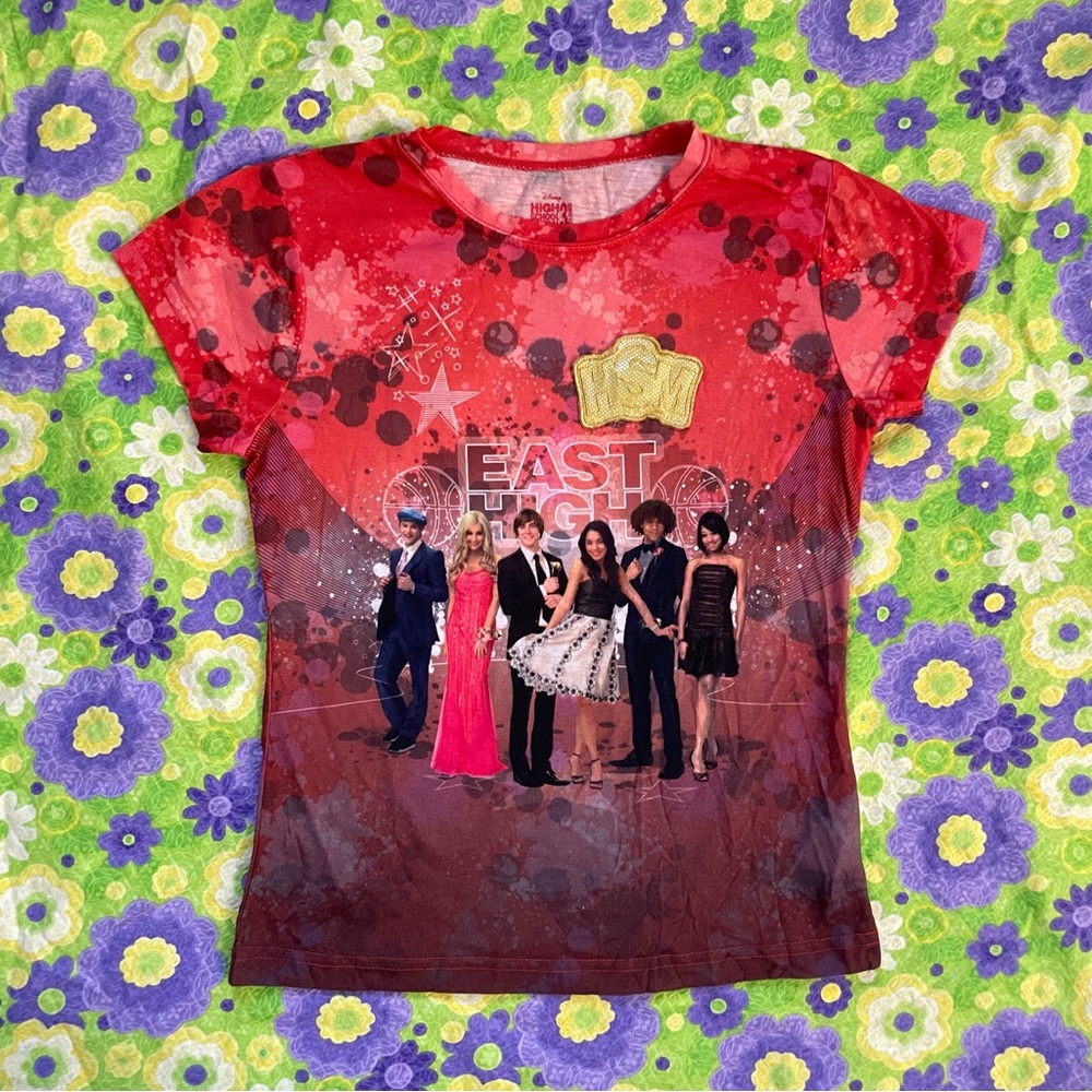 Y2K High School Musical East High Most Likely to Succeed baby tee